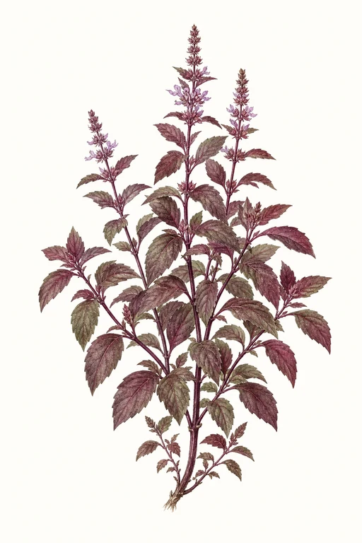 Botanical illustration of Red Thai