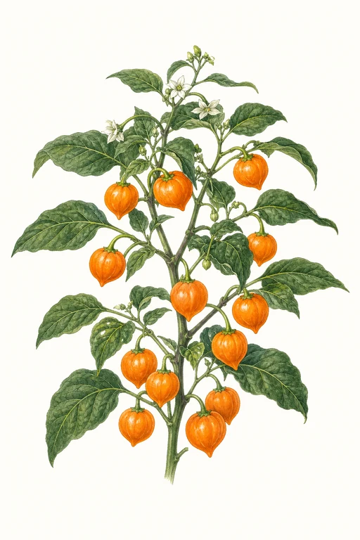 Botanical illustration of Manzano Orange
