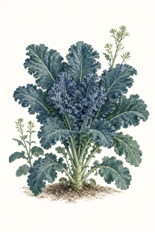 Botanical illustration of Dazzling Blue