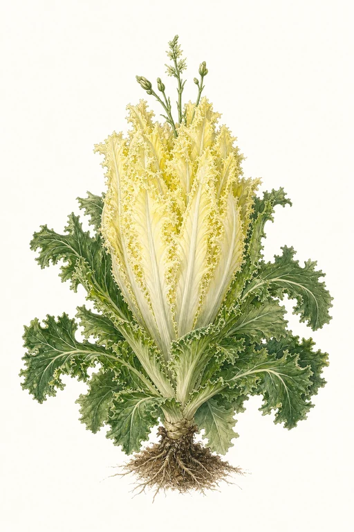 Botanical illustration of Bianca Riccia Da Taglio