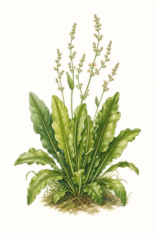 Botanical illustration of Common French Sorrel