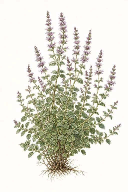 Botanical illustration of Wild Zaatar Oregano