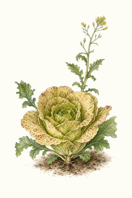Botanical illustration of Bunte Forellenschluss