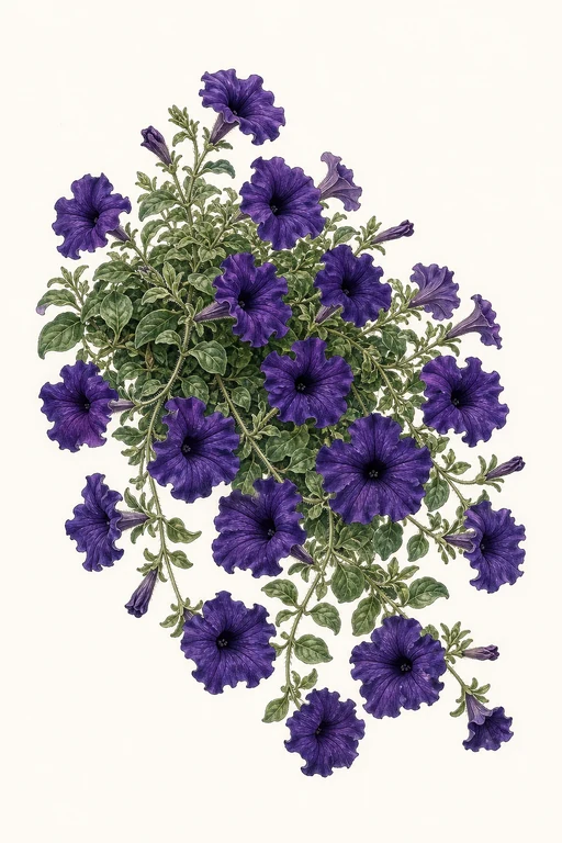 Botanical illustration of Wave Purple
