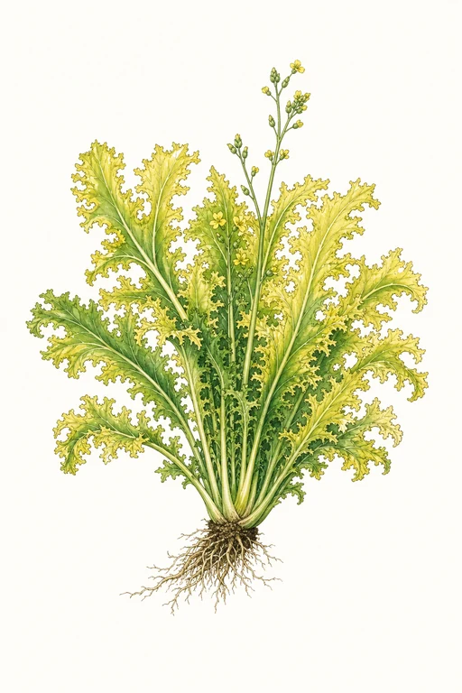 Botanical illustration of Golden Frills