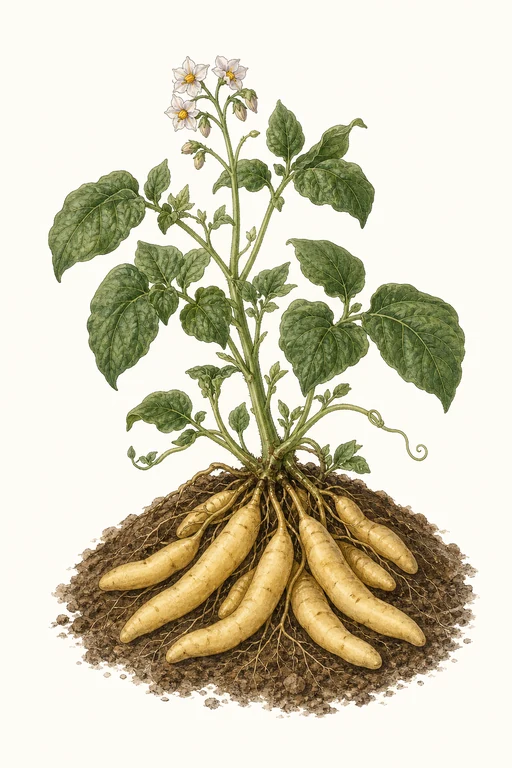 Botanical illustration of Russian Banana