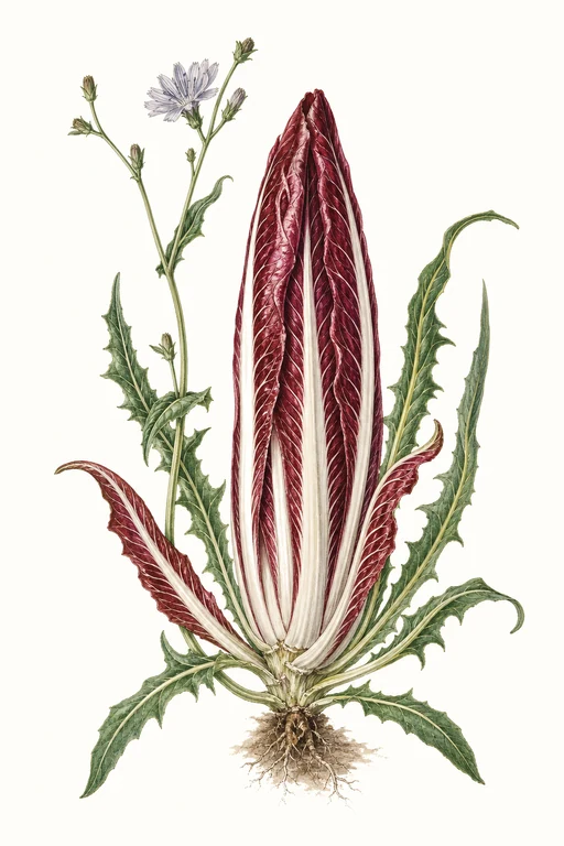 Botanical illustration of Rossa di Treviso