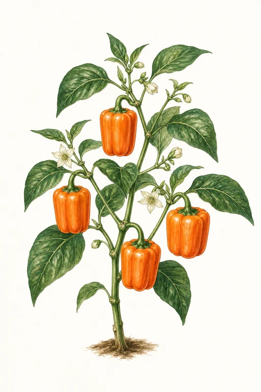 Botanical illustration of Orange Blaze