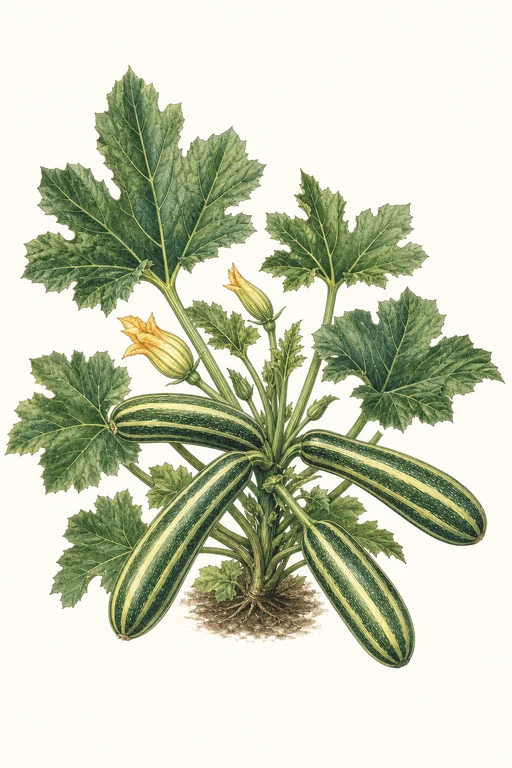 Botanical illustration of Striata D’Italia