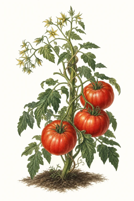 Botanical illustration of Tomato