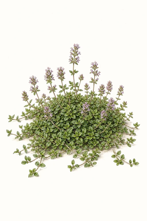 Botanical illustration of Elfin Creeping Thyme