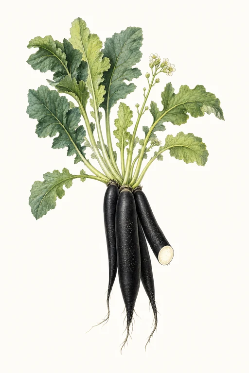 Botanical illustration of Long Black