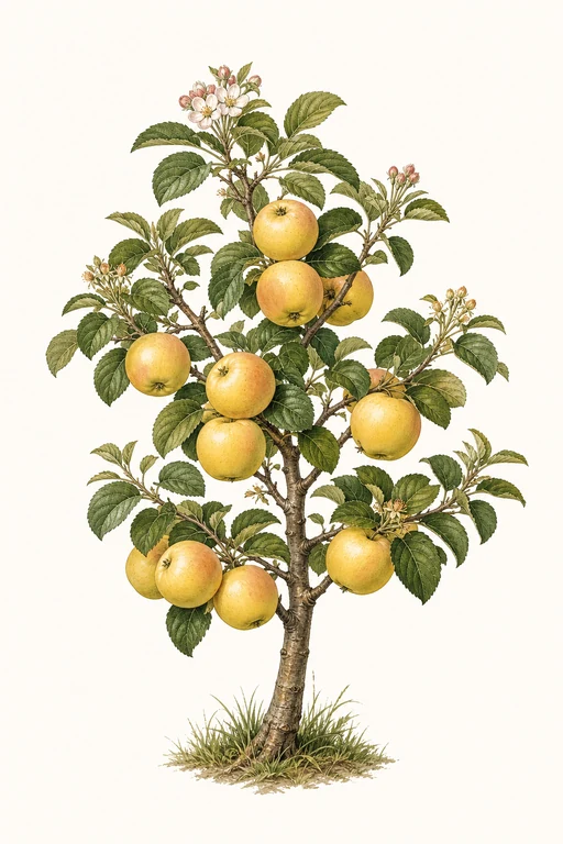 Botanical illustration of Gibson Golden Gala