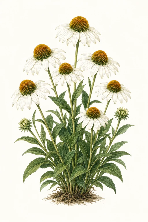 Botanical illustration of PowWow White