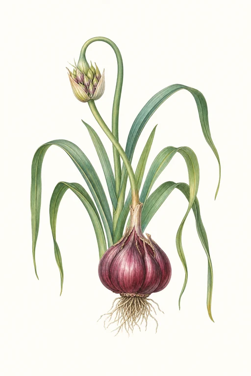 Botanical illustration of Chesnok Red
