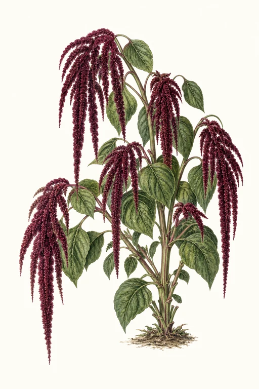 Botanical illustration of Love Lies Bleeding