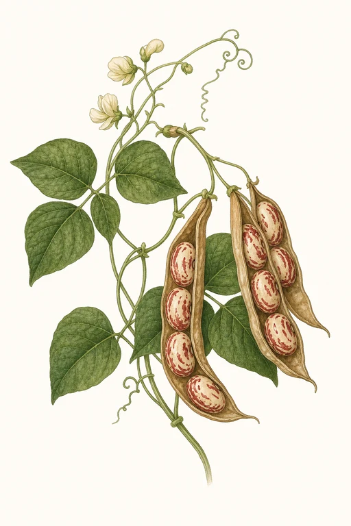 Botanical illustration of Borlotto Rosso