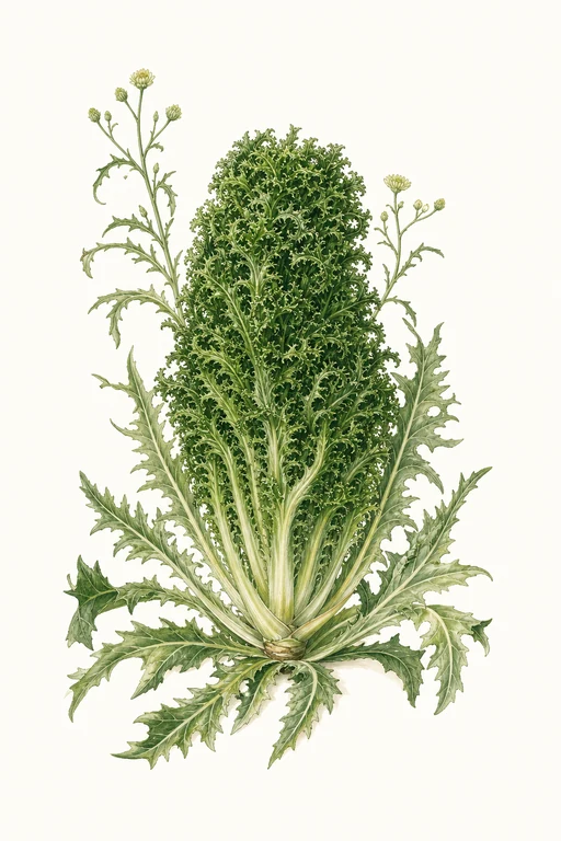 Botanical illustration of Frisee De Beauregard