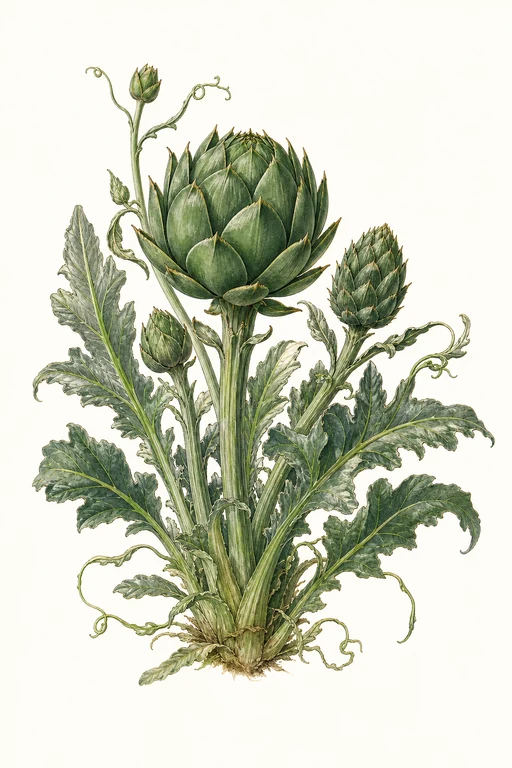 Botanical illustration of Cavolo Nero