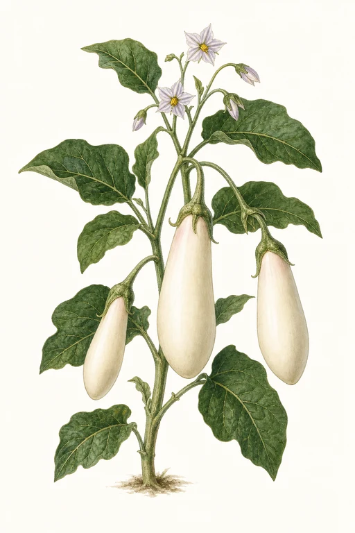 Botanical illustration of Rosa Bianca