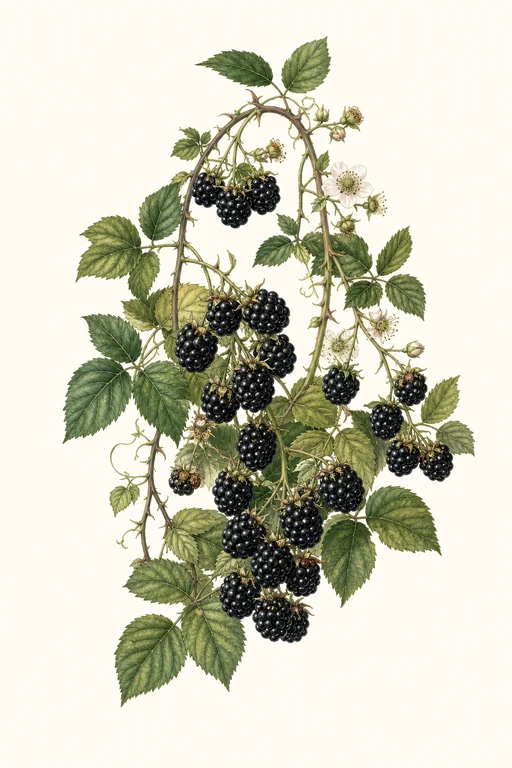 Botanical illustration of Chester Thornless