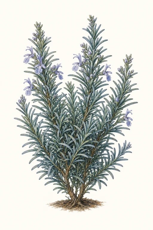 Botanical illustration of Tuscan Blue