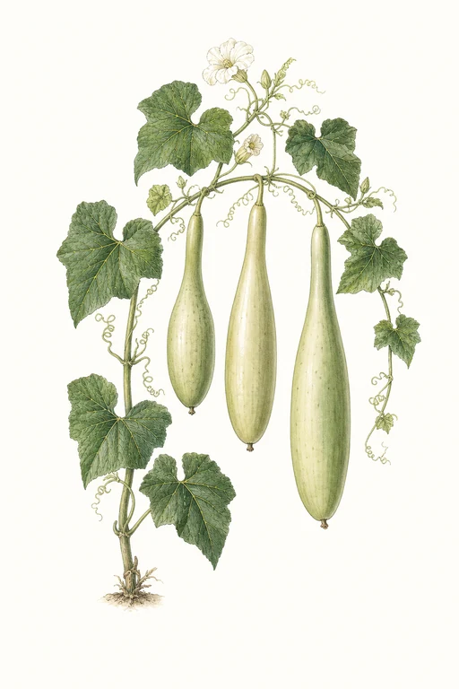 Botanical illustration of Climbing Gourd