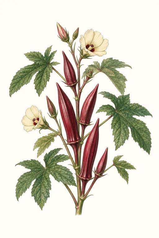 Botanical illustration of Bowling Red