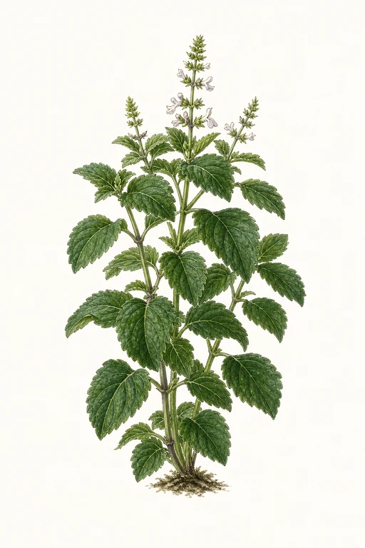 Botanical illustration of Camphor Basil