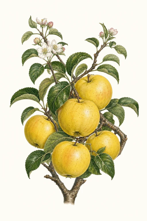 Botanical illustration of Grimes Golden