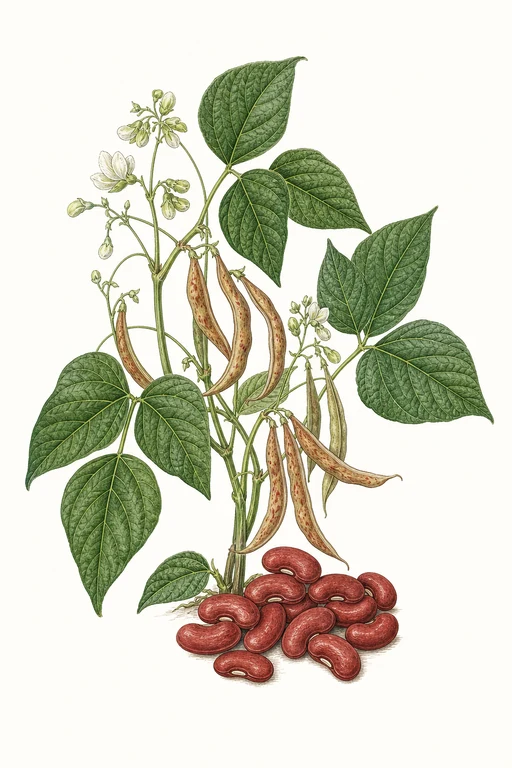 Botanical illustration of Red Kidney