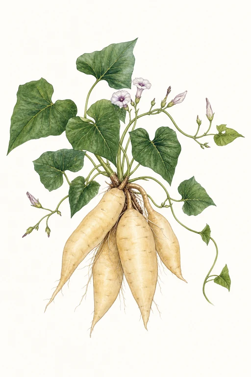 Botanical illustration of Boniato Beauregard