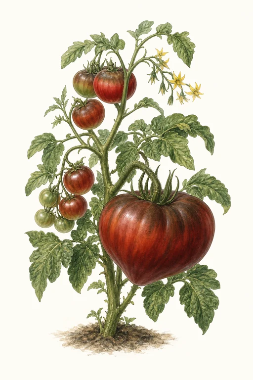 Botanical illustration of Cherokee Carbon