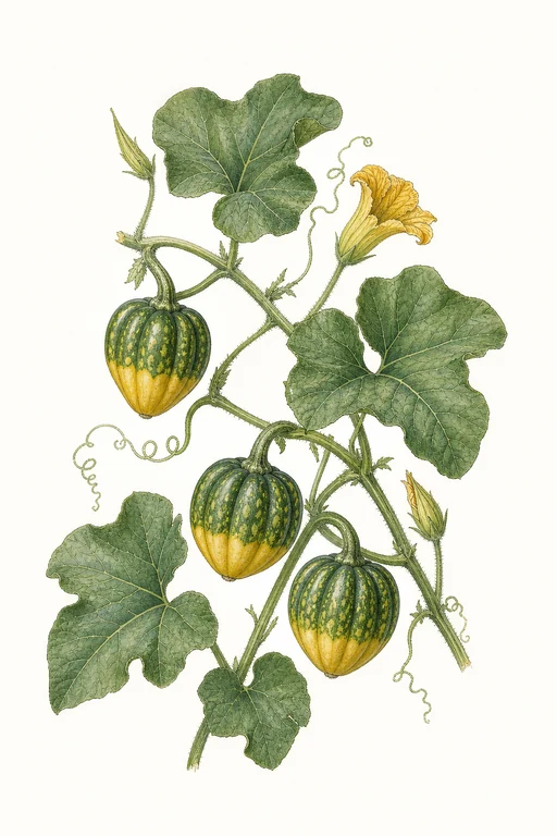 Botanical illustration of Sweet Dumpling