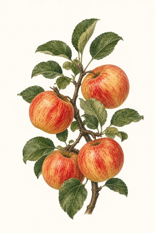 Botanical illustration of Wildfire Gala