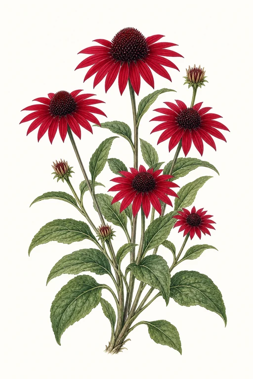 Botanical illustration of Rubinstern (Ruby Star)