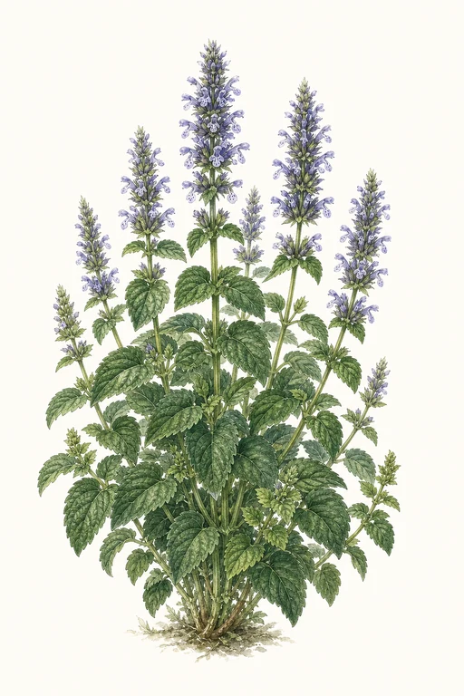 Botanical illustration of Blue Fortune