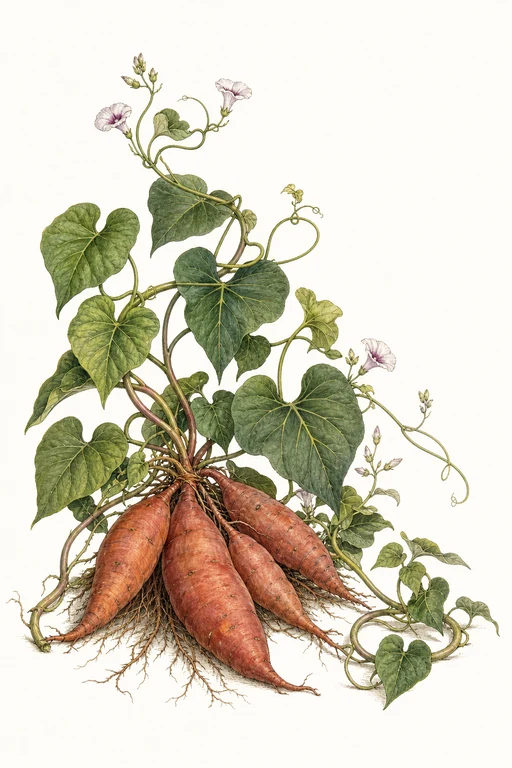 Botanical illustration of Japanese Red