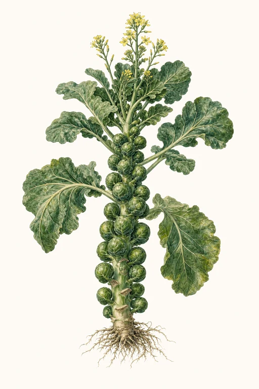 Botanical illustration of Dagan Brussels Sprout