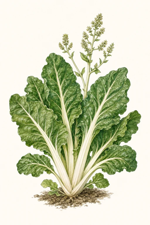 Botanical illustration of Chard 'White'