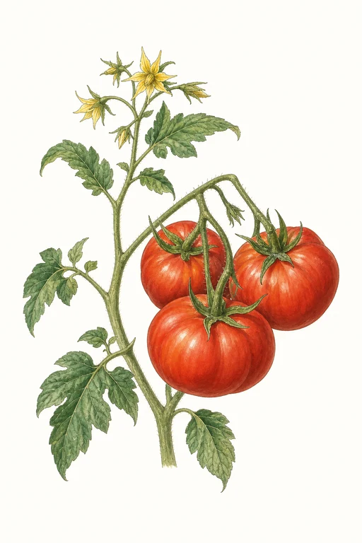 Botanical illustration of Raku Raku