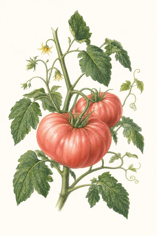Botanical illustration of German Pink