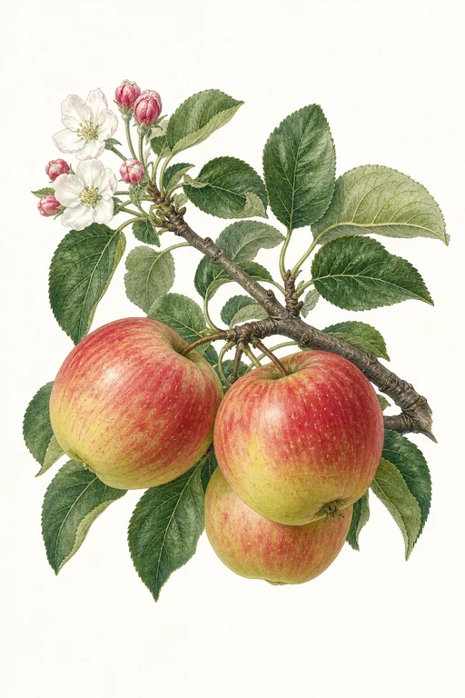 Botanical illustration of McIntosh