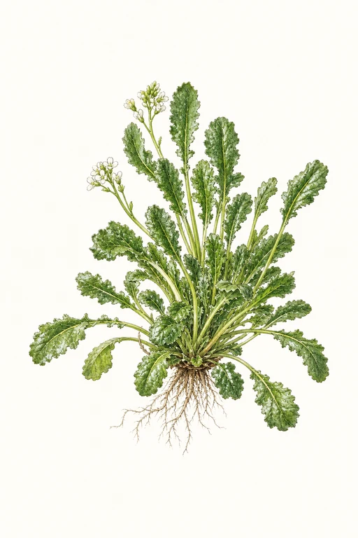 Botanical illustration of Upland Cress