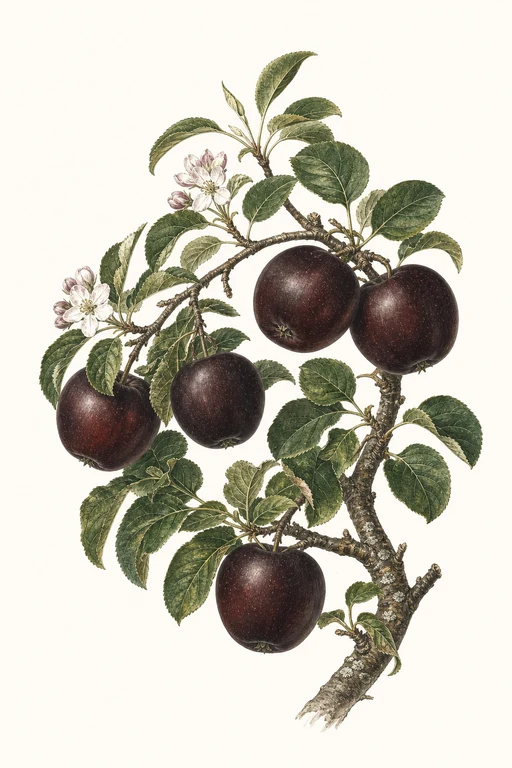 Botanical illustration of Black Oxford