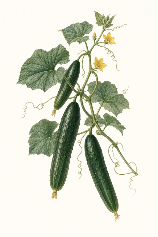 Botanical illustration of Armenian Dark Green