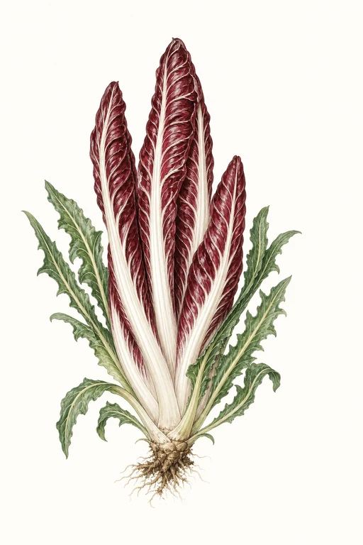 Botanical illustration of Treviso Rosso