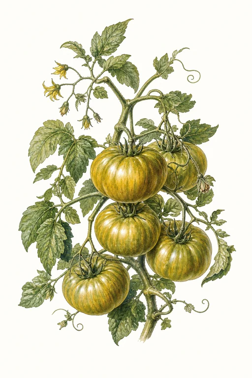 Botanical illustration of Aunt Ruby's German Green