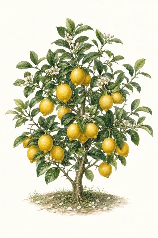 Botanical illustration of Eureka Seedless