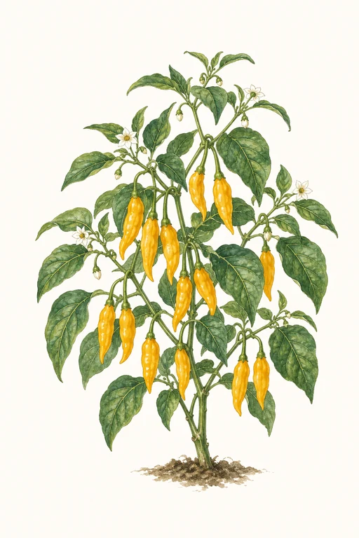 Botanical illustration of Aji Cristal